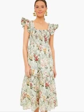 Tuckernuck 100% Cotton Floral Midi Dress